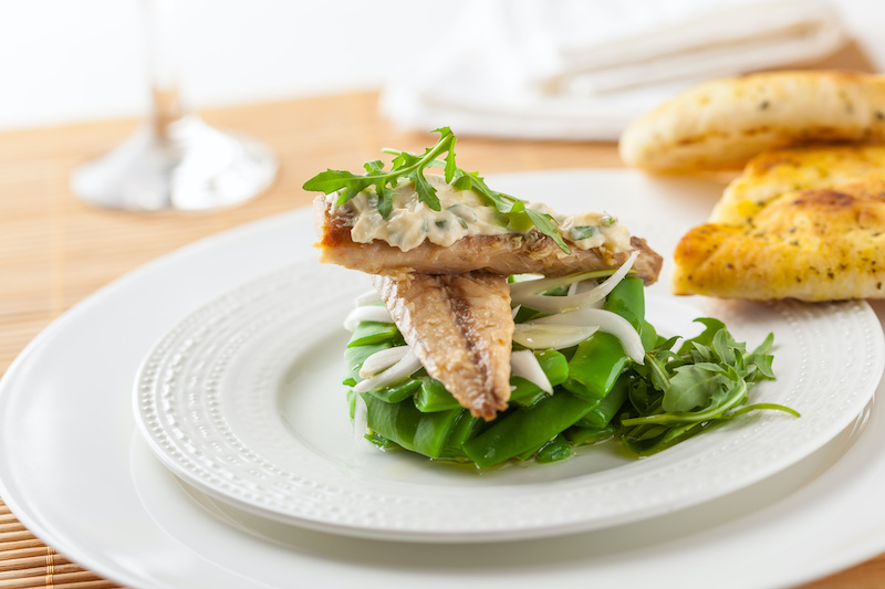 mackerel on a plate