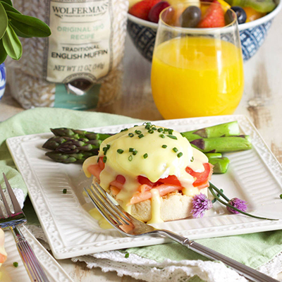 Easter fish recipes with a plate of smoked salmon eggs Benedict